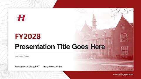Huntingdon College Academic Presentation/Research Findings Report PPT Template