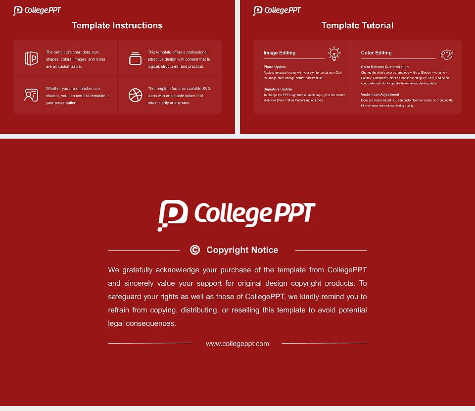Huntingdon College Academic Presentation/Research Findings Report PPT Template16:9 ratio PPT effect preview image5