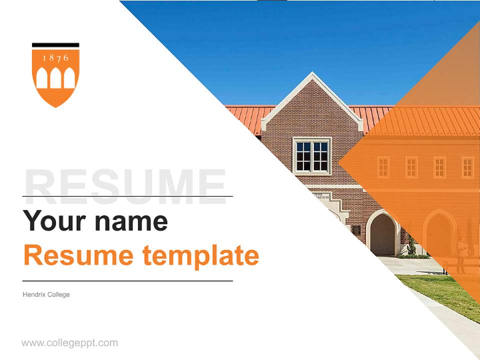 Hendrix College Resume PPT Template4:3 ratio PPT effect preview image5
