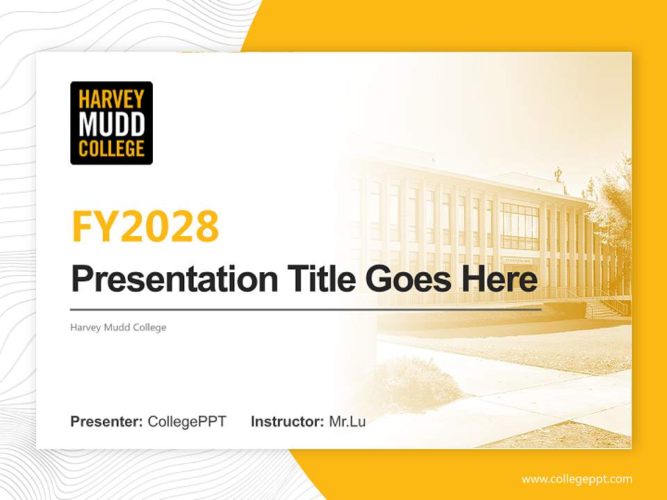Harvey Mudd College Academic Presentation/Research Findings Report PPT Template4:3 ratio PPT effect preview image5