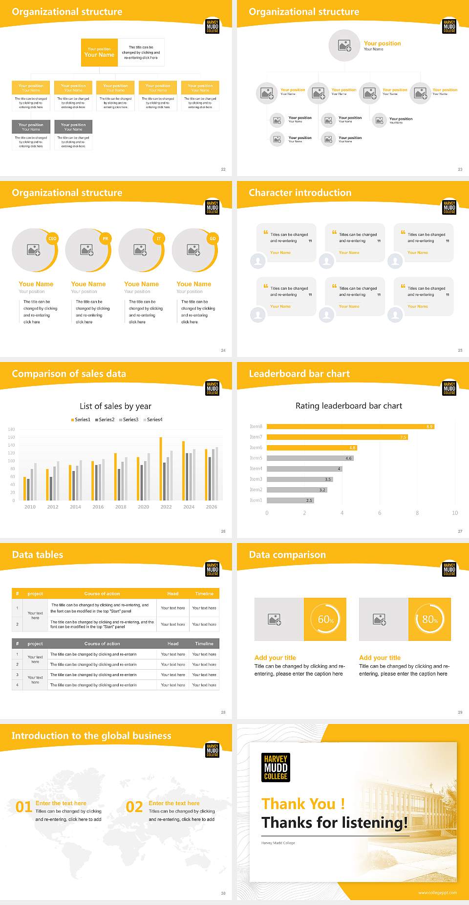 Harvey Mudd College Academic Presentation/Research Findings Report PPT Template4:3 ratio PPT effect preview image4