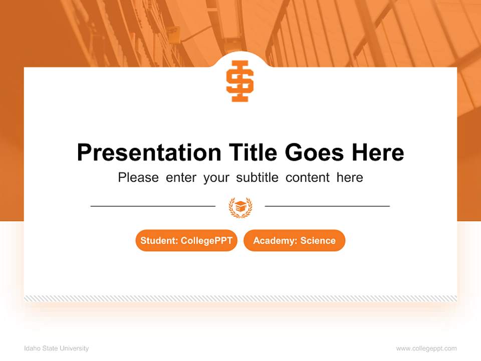Idaho State University National Scholarship Defense PPT Template4:3 ratio PPT effect preview image4
