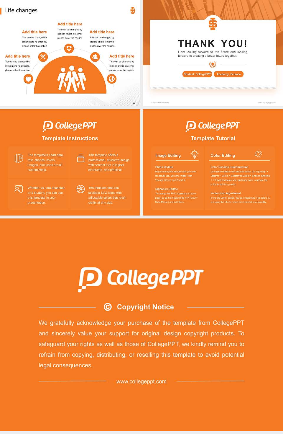 Idaho State University National Scholarship Defense PPT Template4:3 ratio PPT effect preview image4
