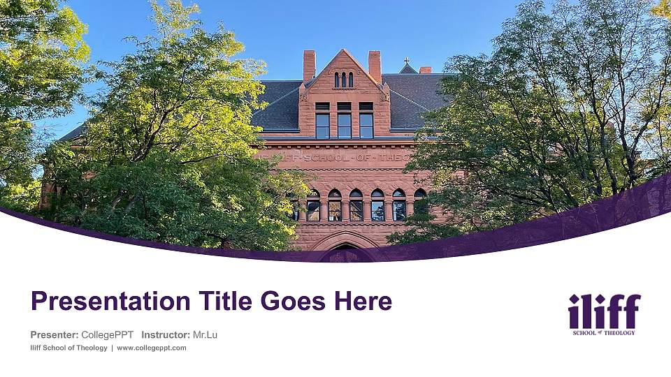 Iliff School of Theology Course/Courseware Creation PPT Template16:9 ratio PPT effect preview image