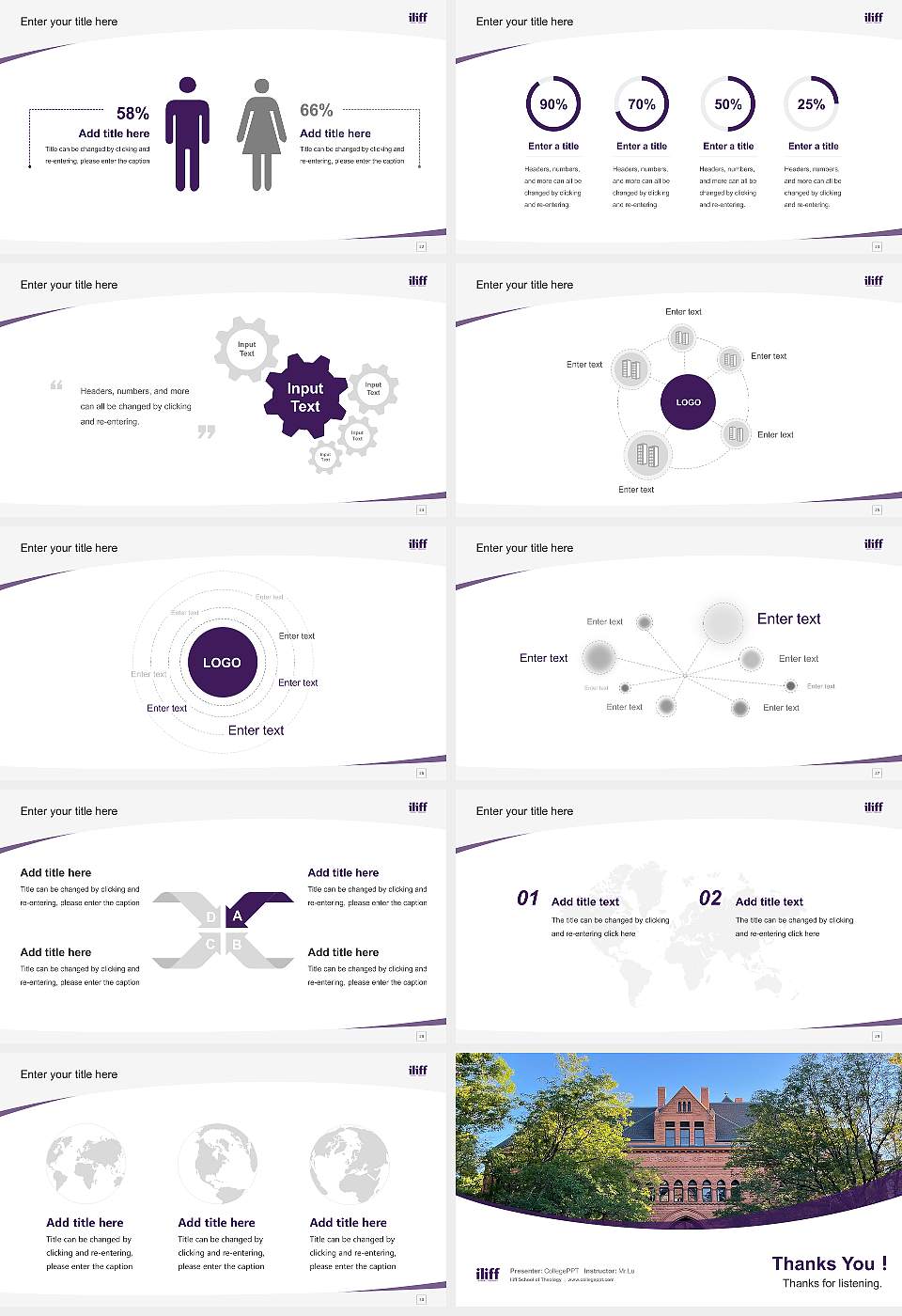 Iliff School of Theology Course/Courseware Creation PPT Template16:9 ratio PPT effect preview image4