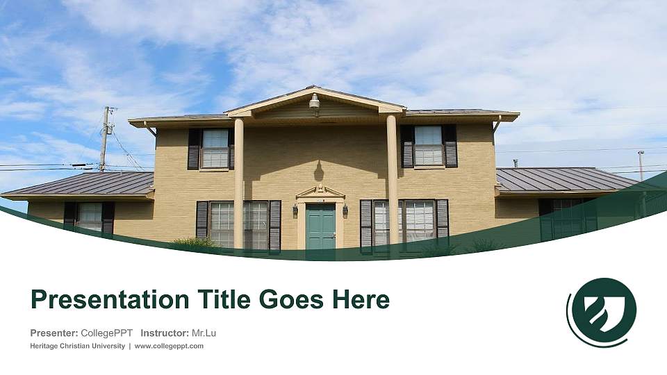 Heritage Christian University Course/Courseware Creation PPT Template16:9 ratio PPT effect preview image