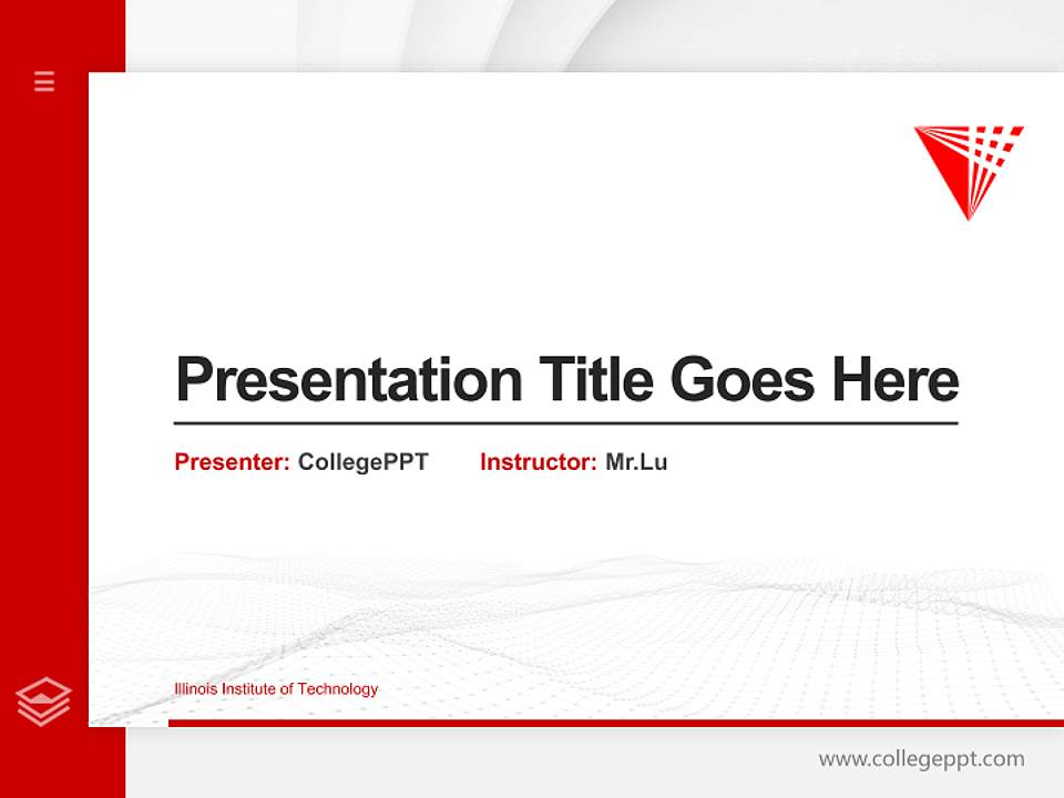 Illinois Institute of Technology Thesis Proposal/Graduation Defense PPT Template4:3 ratio PPT effect preview image5