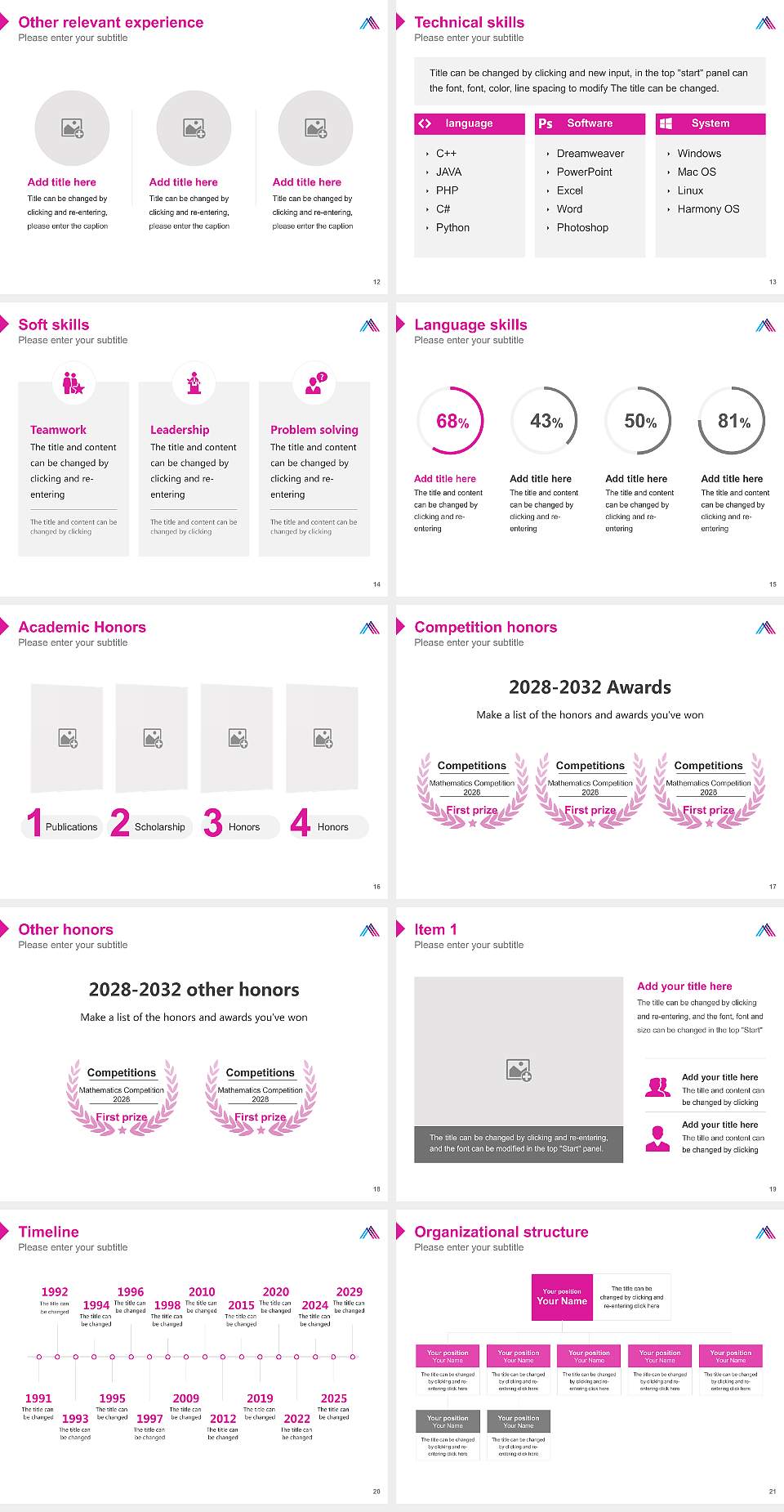 Icahn School of Medicine at Mount Sinai Resume PPT Template4:3 ratio PPT effect preview image3
