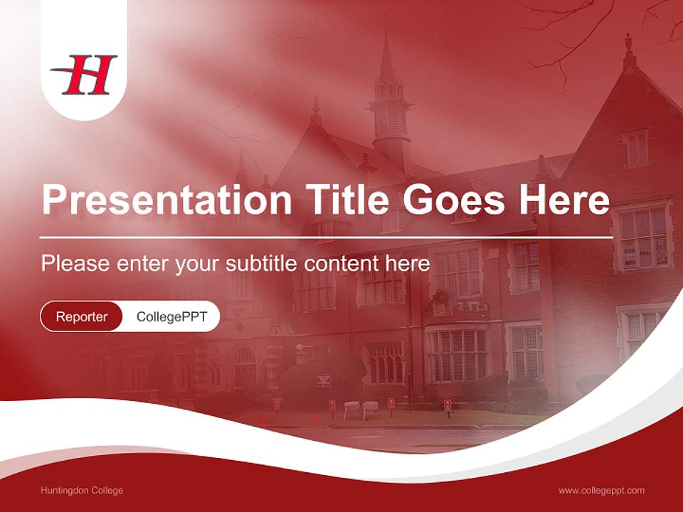 Huntingdon College Lecture Sharing and Networking Event PPT Template4:3 ratio PPT effect preview image4