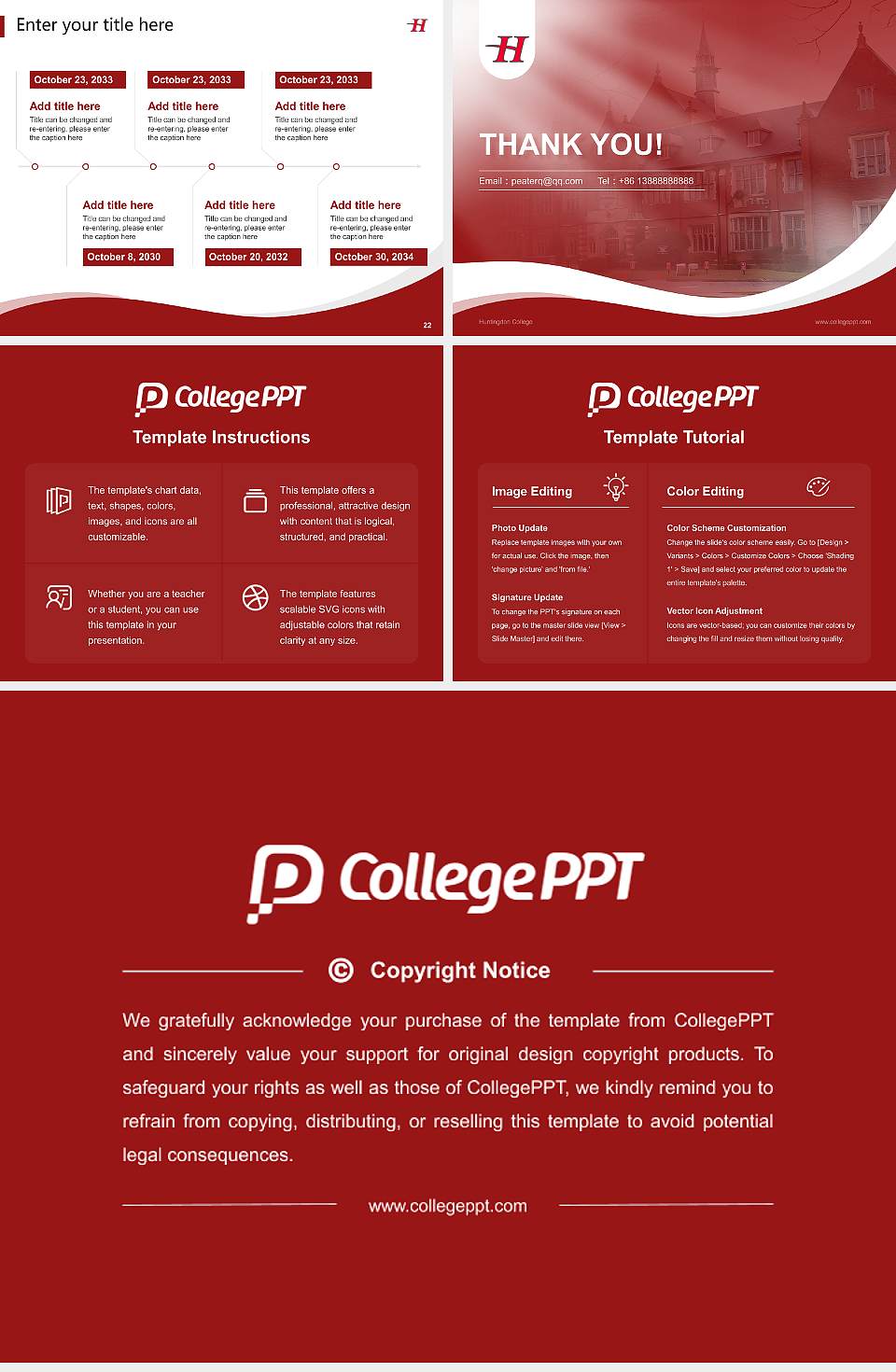 Huntingdon College Lecture Sharing and Networking Event PPT Template4:3 ratio PPT effect preview image4