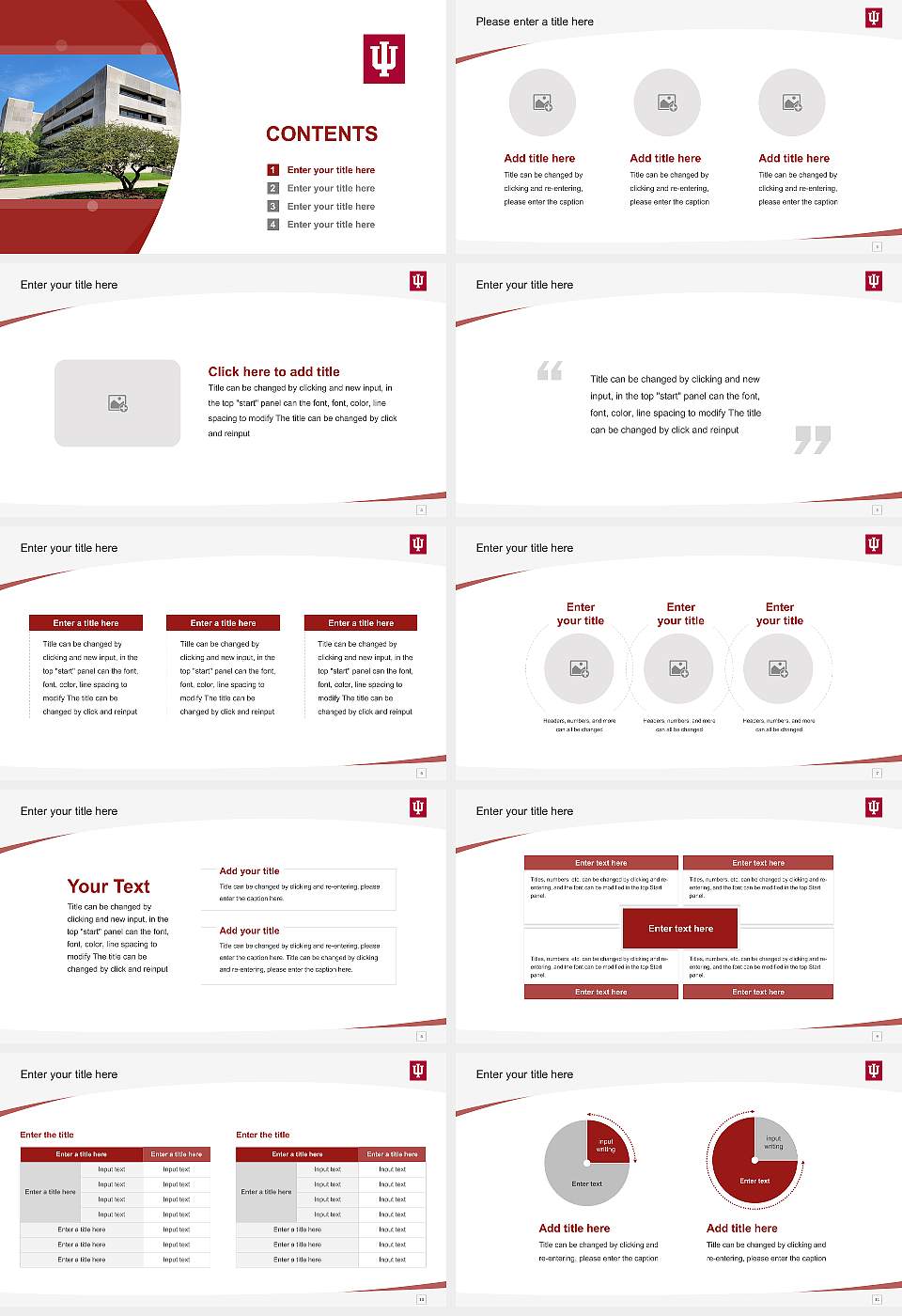 Indiana University-Northwest Course/Courseware Creation PPT Template16:9 ratio PPT effect preview image2