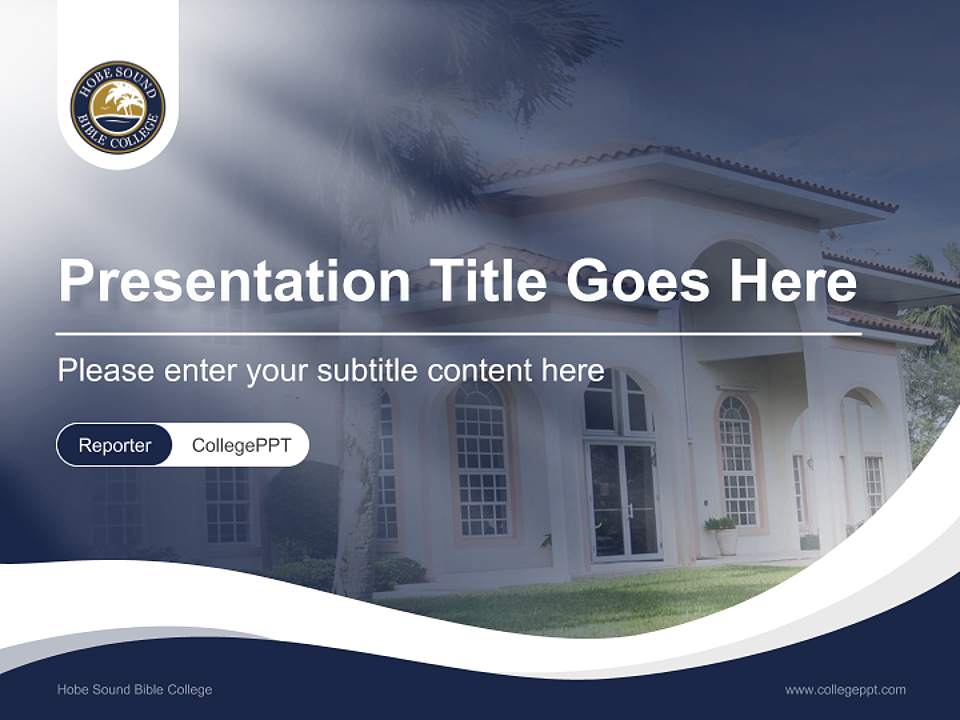 Hobe Sound Bible College Lecture Sharing and Networking Event PPT Template4:3 ratio PPT effect preview image4