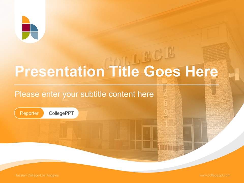 Hussian College-Los Angeles Lecture Sharing and Networking Event PPT Template4:3 ratio PPT effect preview image4