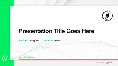 Indian Bible College Thesis Proposal/Graduation Defense PPT Template