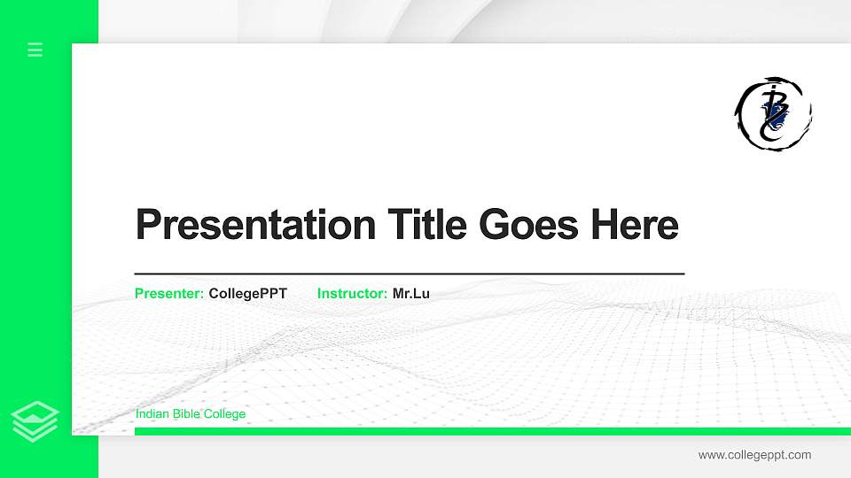 Indian Bible College Thesis Proposal/Graduation Defense PPT Template16:9 ratio PPT effect preview image