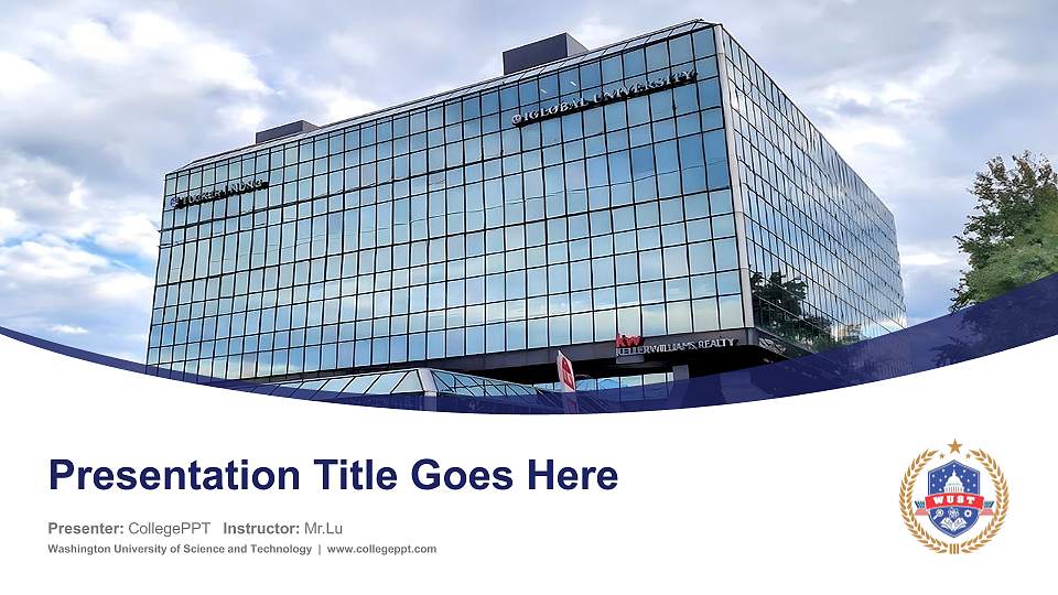 Washington University of Science and Technology Course/Courseware Creation PPT Template16:9 ratio PPT effect preview image