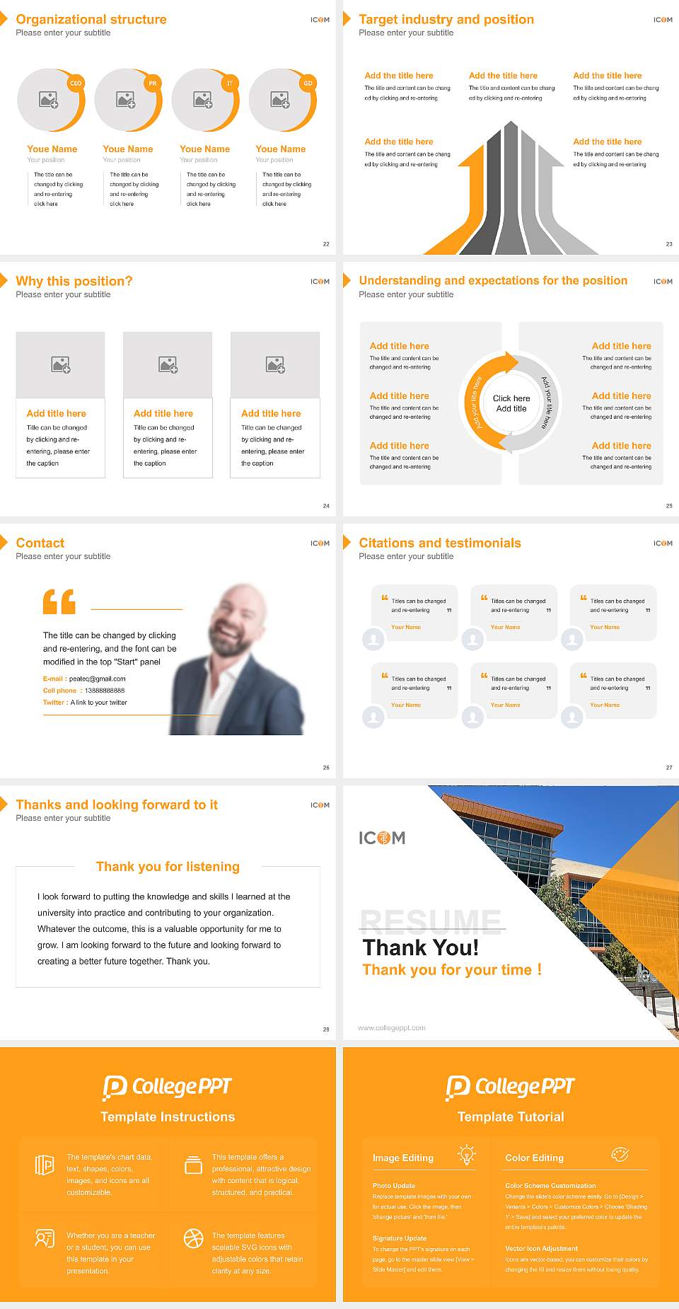 Idaho College of Osteopathic Medicine Resume PPT Template4:3 ratio PPT effect preview image4