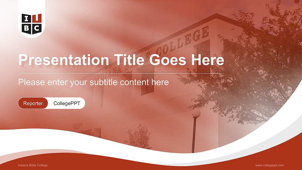 Indiana Bible College Lecture Sharing and Networking Event PPT Template16:9 ratio PPT effect preview image