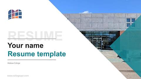 Hebrew College Resume PPT Template