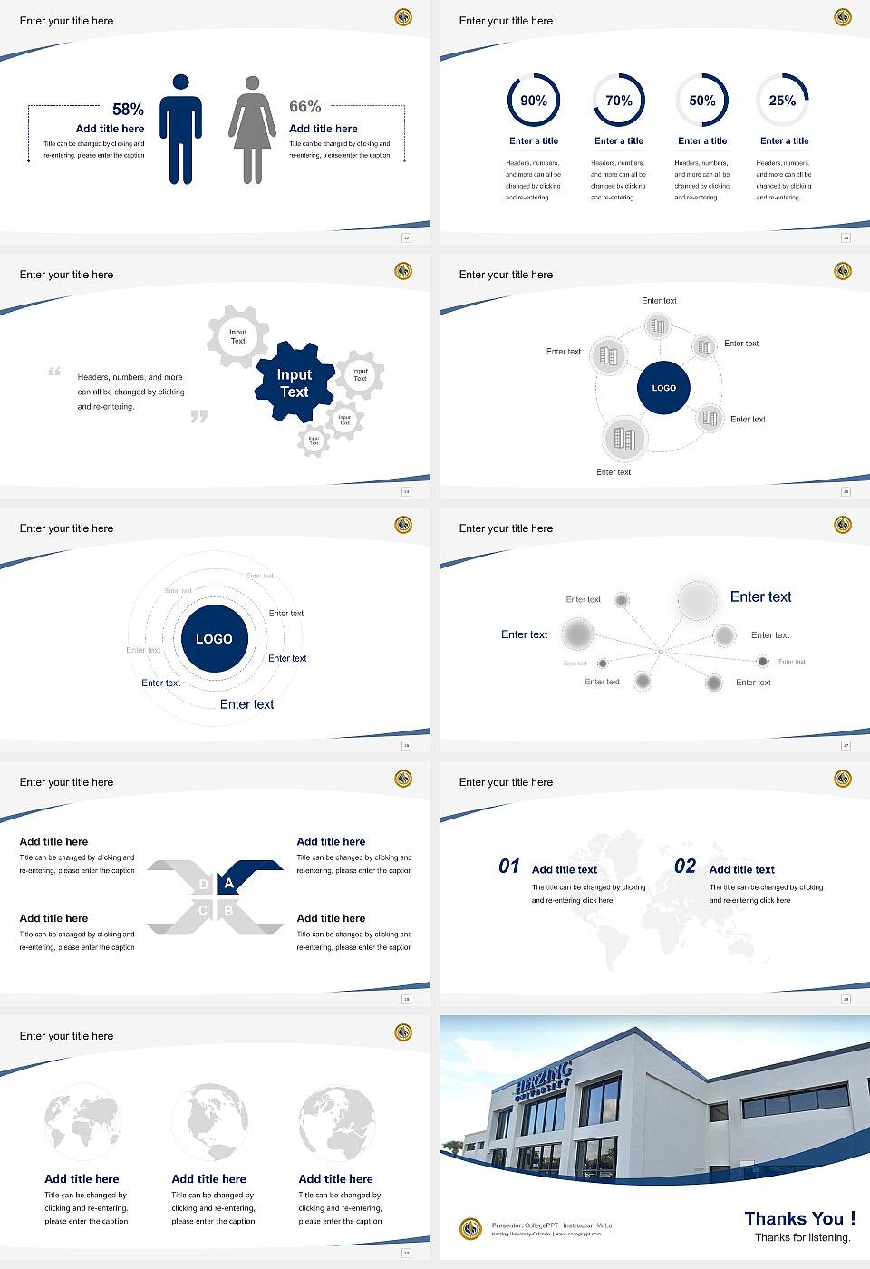 Herzing University-Orlando Course/Courseware Creation PPT Template16:9 ratio PPT effect preview image4