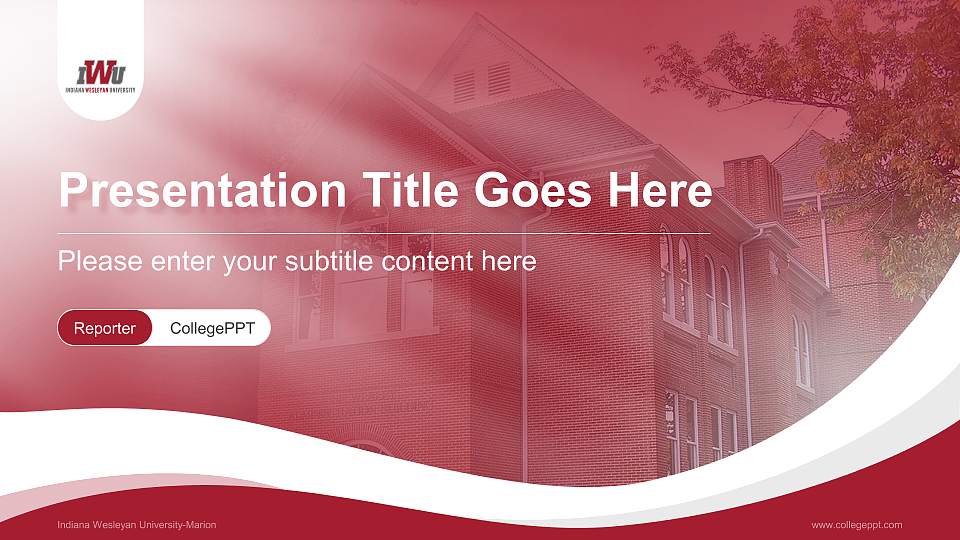 Indiana Wesleyan University-Marion Lecture Sharing and Networking Event PPT Template16:9 ratio PPT effect preview image