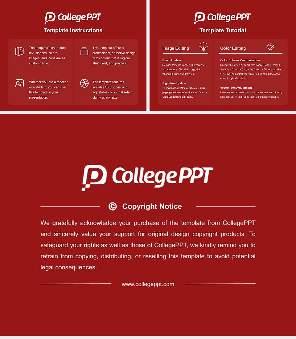 Huntingdon College Academic Presentation/Research Findings Report PPT Template4:3 ratio PPT effect preview image5