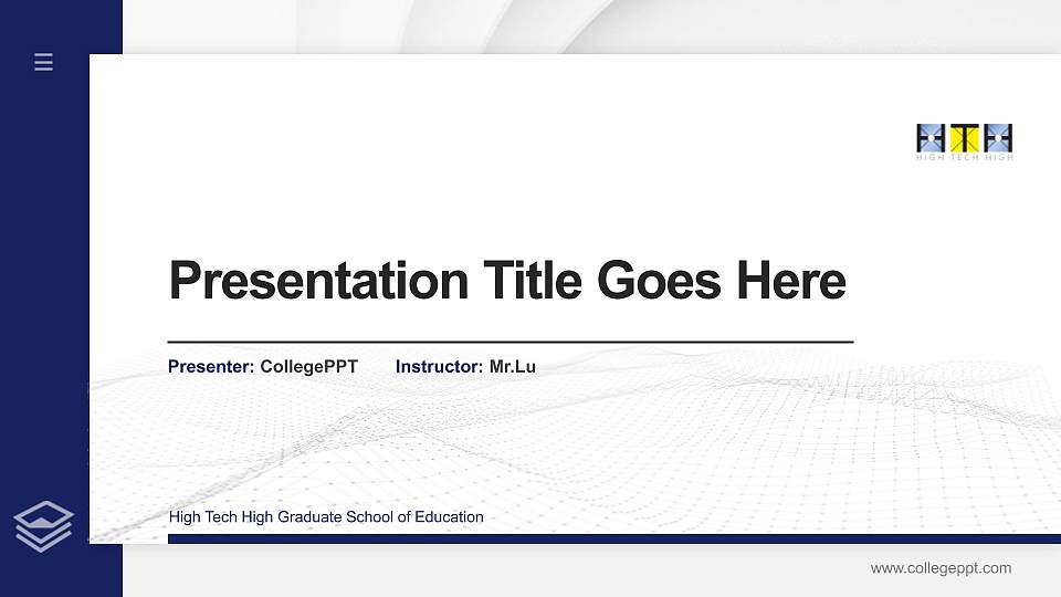 High Tech High Graduate School of Education Thesis Proposal/Graduation Defense PPT Template16:9 ratio PPT effect preview image