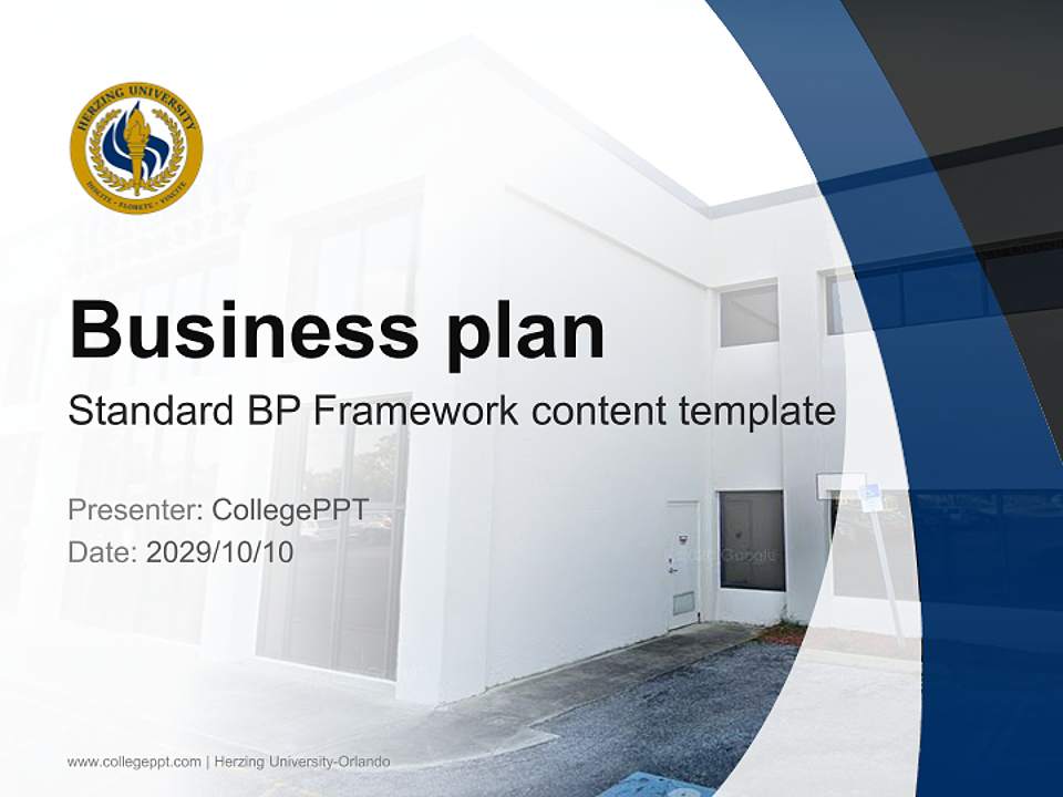 Herzing University-Orlando Competition/Entrepreneurship Contest PPT Template4:3 ratio PPT effect preview image9