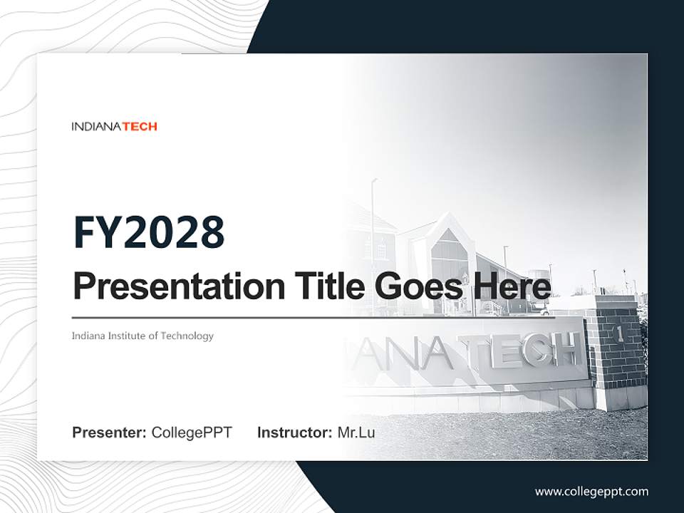 Indiana Institute of Technology Academic Presentation/Research Findings Report PPT Template4:3 ratio PPT effect preview image5