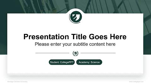 Heritage Christian University National Scholarship Defense PPT Template