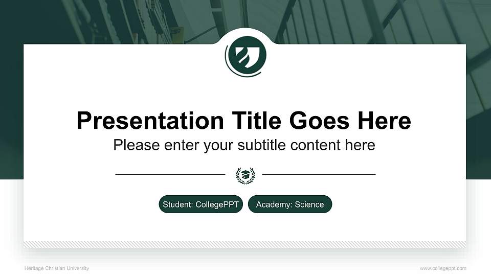 Heritage Christian University National Scholarship Defense PPT Template16:9 ratio PPT effect preview image