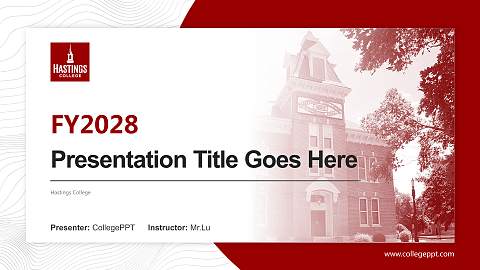 Hastings College Academic Presentation/Research Findings Report PPT Template