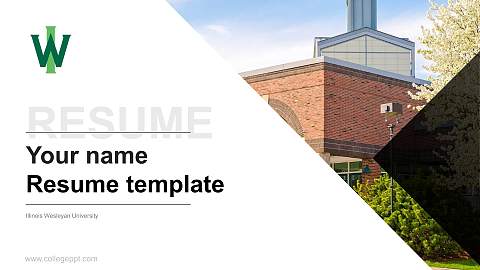 Illinois Wesleyan University Resume PPT Template