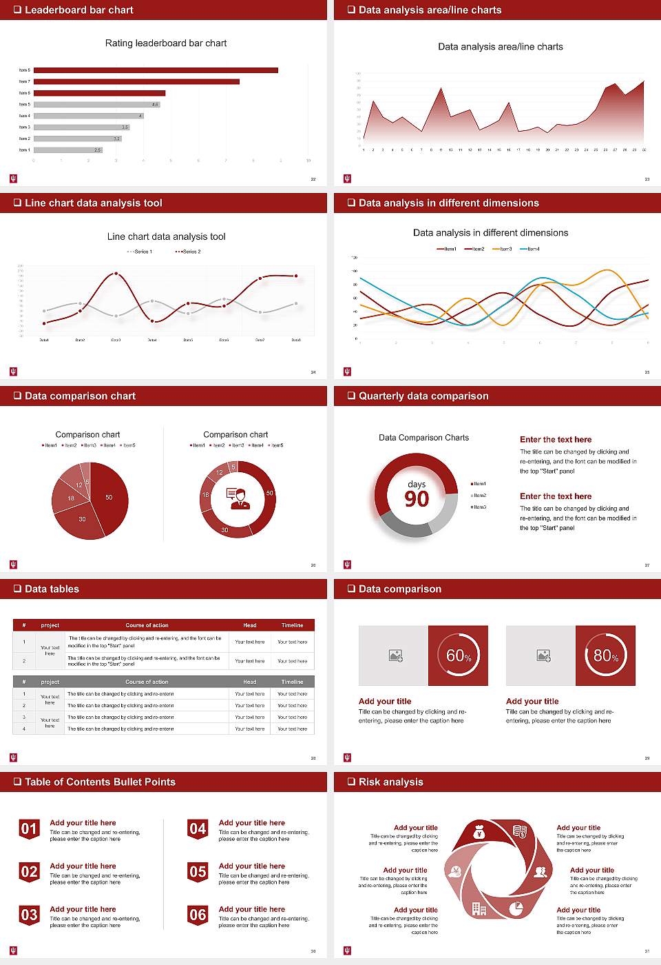 Indiana University-East General Purpose PPT Template16:9 ratio PPT effect preview image4