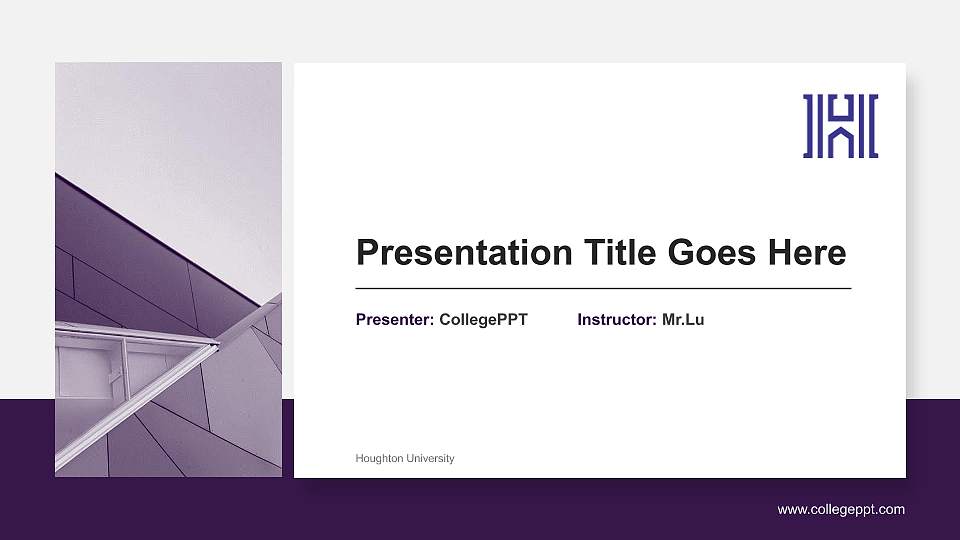 Houghton University General Purpose PPT Template16:9 ratio PPT effect preview image
