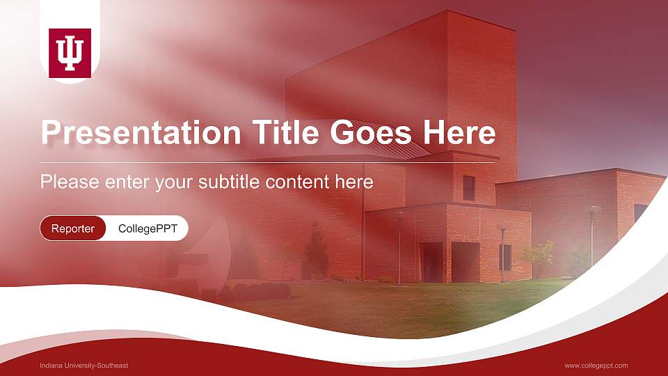 Indiana University-Southeast Lecture Sharing and Networking Event PPT Template16:9 ratio PPT effect preview image