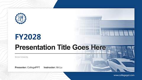 Horizon University Academic Presentation/Research Findings Report PPT Template