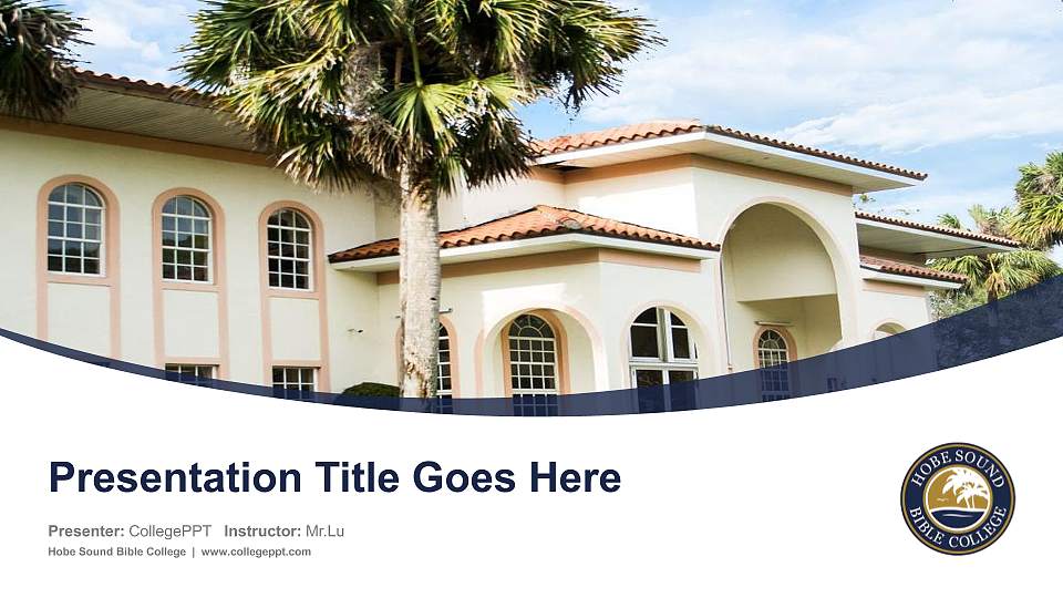 Hobe Sound Bible College Course/Courseware Creation PPT Template16:9 ratio PPT effect preview image