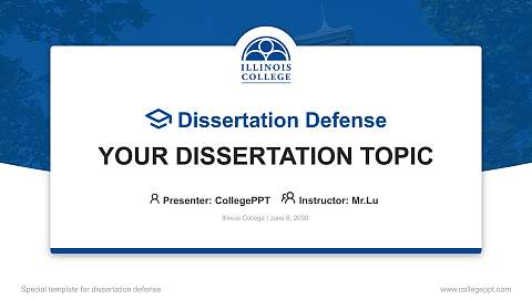 Illinois College Graduation Thesis Defense PPT Template