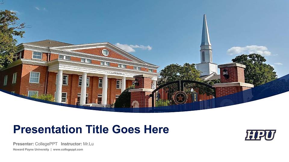 Howard Payne University Course/Courseware Creation PPT Template16:9 ratio PPT effect preview image
