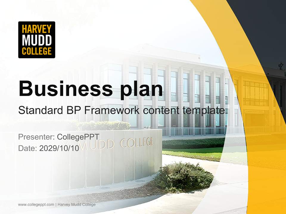 Harvey Mudd College Competition/Entrepreneurship Contest PPT Template4:3 ratio PPT effect preview image9