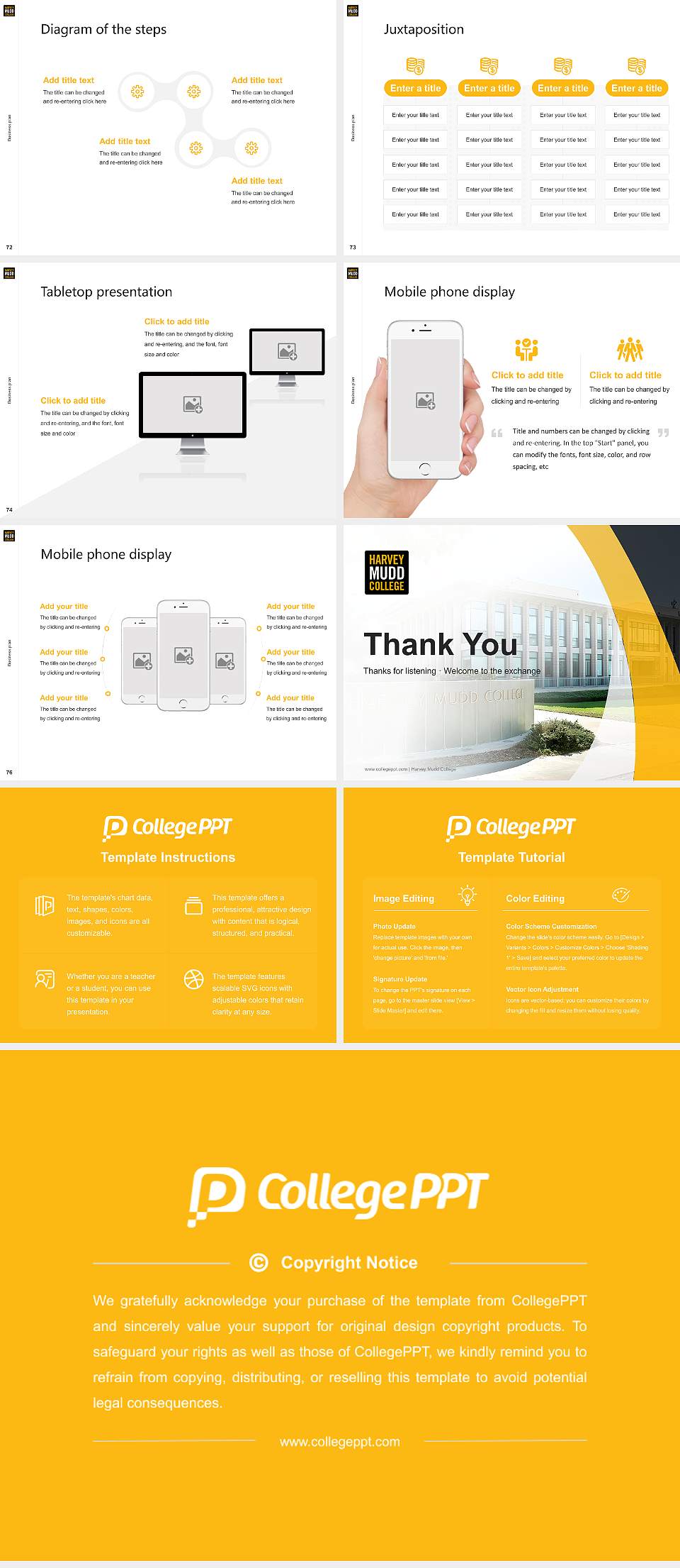 Harvey Mudd College Competition/Entrepreneurship Contest PPT Template4:3 ratio PPT effect preview image9