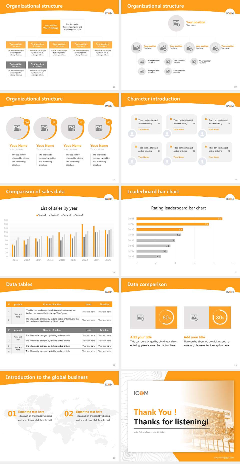 Idaho College of Osteopathic Medicine Academic Presentation/Research Findings Report PPT Template4:3 ratio PPT effect preview image4