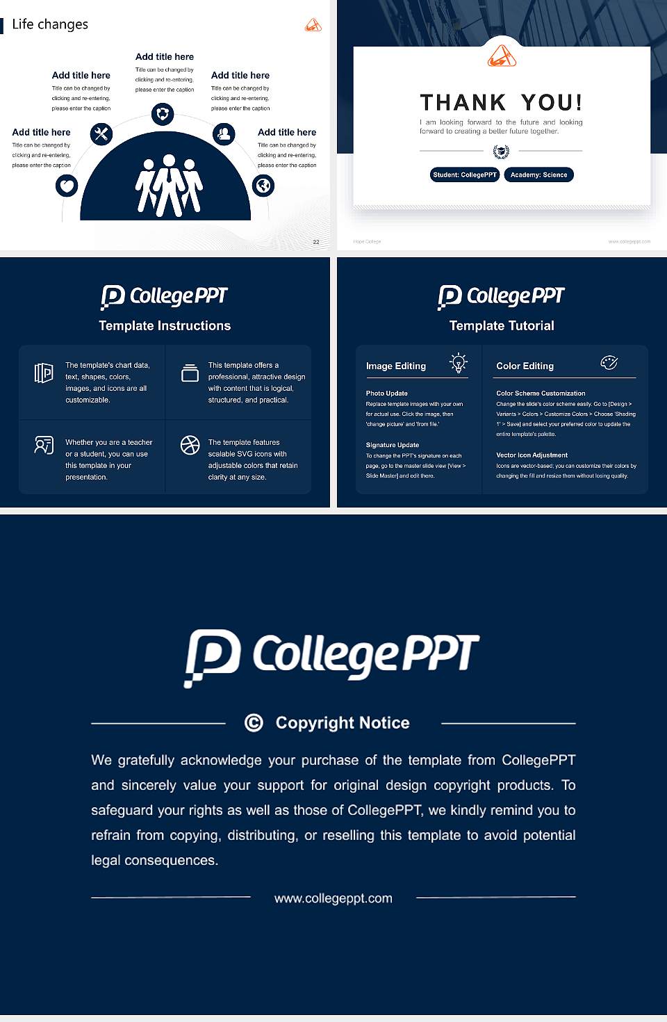 Hope College National Scholarship Defense PPT Template4:3 ratio PPT effect preview image4