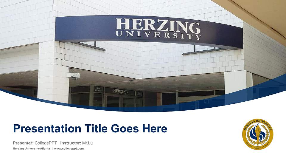 Herzing University-Atlanta Course/Courseware Creation PPT Template16:9 ratio PPT effect preview image