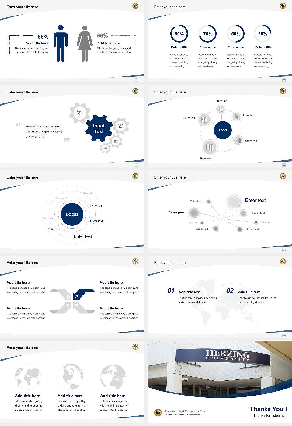 Herzing University-Atlanta Course/Courseware Creation PPT Template16:9 ratio PPT effect preview image4