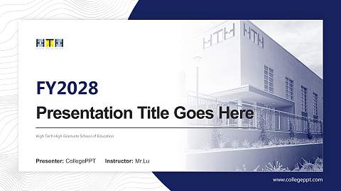High Tech High Graduate School of Education Academic Presentation/Research Findings Report PPT Template