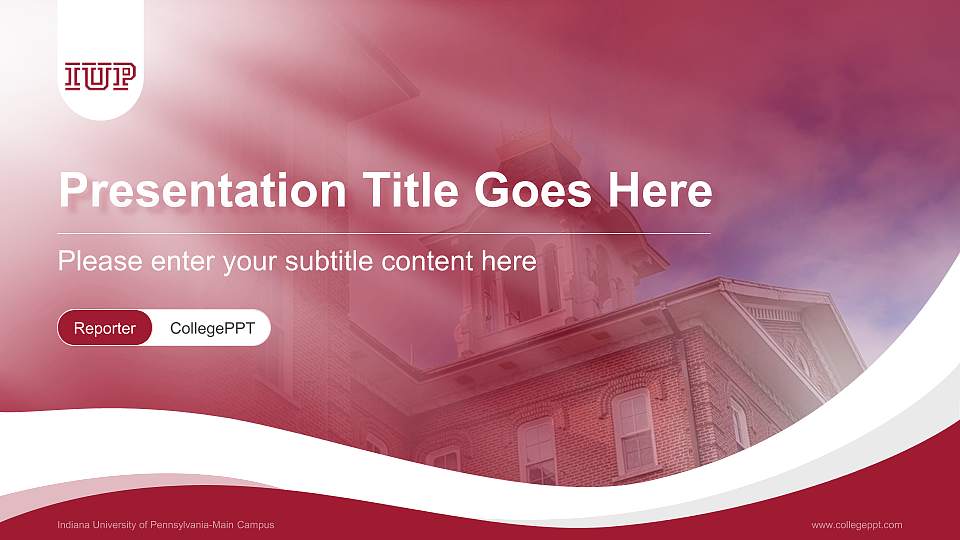 Indiana University of Pennsylvania-Main Campus Lecture Sharing and Networking Event PPT Template16:9 ratio PPT effect preview image