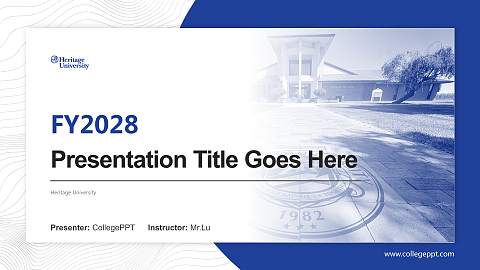 Heritage University Academic Presentation/Research Findings Report PPT Template