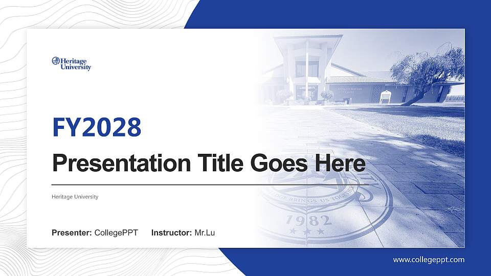 Heritage University Academic Presentation/Research Findings Report PPT Template16:9 ratio PPT effect preview image